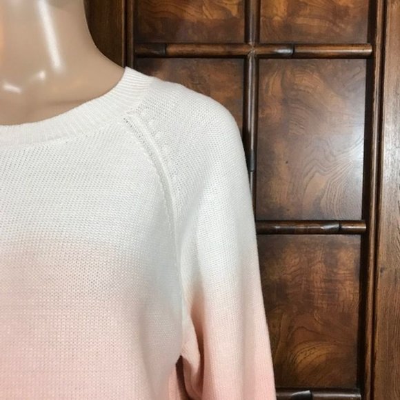 LOFT 100% Cotton Canyon Rose Ombre Sweater - Picture 7 of 13